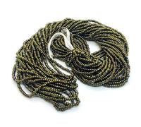 Perlin Perles de rocaille en verre Perles de semence indiennes Perles Pony Preciosa Ornela Perles tchèques de 2 mm 9000 pièces CZ 11/0 sur plusieurs brins (Bronze métallique)