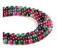 Perlin - Perles en tourmaline de 10/8/6/4 mm en pierre semi-précieuse naturelle pour bijoux, collier, bracelet (4 mm - 50 pièces)