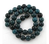 Perlin - Perles rondes en saphir indien - 4 mm, 6 mm, 8 mm, 10 mm - Pierres semi-précieuses - Perles rondes - Pierres semi-précieuses - Pour bricolage et collier (6 mm - 60 pièces)