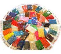 Perlin Rocailles Perles en Verre Indien Graines Perles Pony Perles Semi-précieuses Set 2mm 50 Couleurs 11/0 34000 pcs AM49