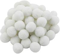 Perlin Tilda Lot de 100 pompons blancs de 30 mm pour couture et travaux manuels amusants