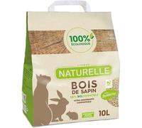 Perlinette - Litière Naturelle Bois de Sapin 100% Éco pour Chat - 10L