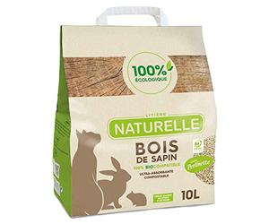 Perlinette - Litière Naturelle Bois de Sapin 100% Éco pour Chat - 10L