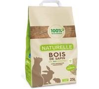 Perlinette - Litière Naturelle Bois de Sapin 100% Éco pour Chat - 25L