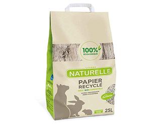 Perlinette - Litière Naturelle Papier Recyclé 100% Éco pour Chat - 25L