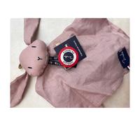 Perlipoppette doudou lapin rose
