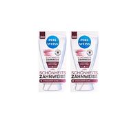 Perlweiss Lot de 2 dentifrices blanchissants pour dents blanches visibles, 50 ml, dentifrice, dents blanches