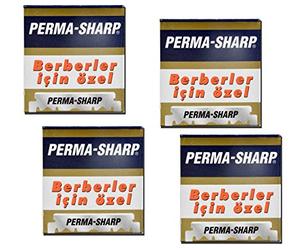 Perma Sharp Lames de rasoir 4 x 100pcs pour Rasage et autres techniques de coupe, 400 Pièces, Homme Adulte, Unisex, Toutes Peaux