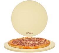 Permade Pierre à pizza ronde pour barbecue et four - Pierre de cuisson de 40,6 cm - Pierre à pizza en cordiérite robuste pour pain, biscuits, résistant aux chocs thermiques - Pierre de cuisson pour