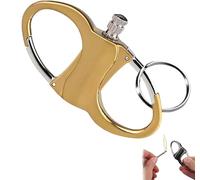 Permanent Infinity Lighter with Keychain, Eternal Lighter,Portable Emergency Ignition Kit, Mountaineering, Stone and Steel Fire Starter Kit for Camping, Cars and Home (Gold)