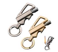 Permanent Match, Metal Infinity Lighter, with Multitool Keychain Bottle Opener, Survival Cool Lighters for Camping, Reusable Waterproof Windproof for Outdoor (Gold+Silver)