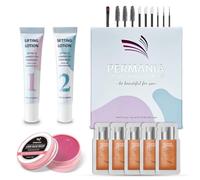 PERMANIA Brow Lift Kit Sourcil, Kit Rehaussement de Sourcils | 2 en 1 Rehaussement de Cils et Soucils, Ingrédients Doux - Facile à Utiliser pour Débutants et Salons (Avec lotion de soin)
