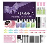 Permania Kit de lifting de cils 2 en 1 - Noir - Résultats durent jusqu'à 6 semaines - Pour une utilisation à la maison ou au salon