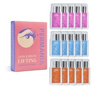 PERMANIA Lotion Rehaussement de Cils, Kit Rehaussement de Cils Sachet Individuel, Formule Sûre Cils Permanente et Sourcils (Sans Outils)