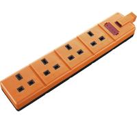Permaplug By Els134O-01 Prise Traînante À Quatre Prises Avec Indicateur D'Alimentation, Sans Prise Ni Câble, 13 A, Orange[DYB984095]