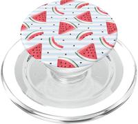 Permelle Modèle Blue à Rayures Aquarelle Melon tranches PopSockets PopGrip pour MagSafe