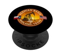 Permian Basin Midland Texas Oilfield Design PopSockets PopGrip Adhésif