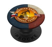 Permian Basin Odessa Texas Oilfield Design PopSockets PopGrip Adhésif