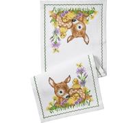 Permin Chemin de table à broder au point de croix Motif chevreuil et canards