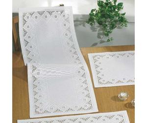 Permin Hardanger Chemin de table à broder Motif compté Multicolore