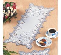 Permin Hardanger Chemin de table set "Hardanger", motif à compter, 29x73cm, 63-5