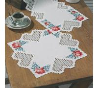 Permin Hardanger nappe paquet de broderie "Hardanger", motif à compter, 42x42cm, 10-3870