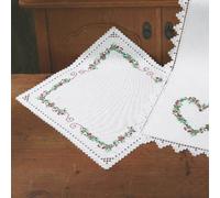 Permin Hardanger Set de nappe "Hardanger Beeren", motif à compter, 49x49cm, 27-1