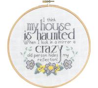 Permin Kit de broderie au point de croix avec cadre Motif maison à cracher