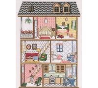 Permin Kit de broderie au point de croix compté pour maison de poupée à trois étages