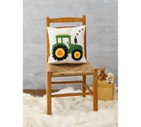 Permin Kit de broderie au point de croix Coussin devant tracteur Motif compté