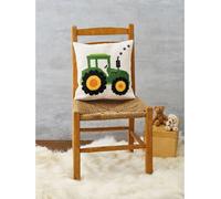 Permin Kit de broderie au point de croix Coussin devant tracteur Motif compté
