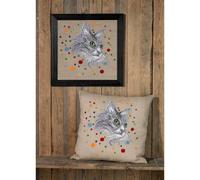 Permin Kit de broderie au point de croix Motif chats