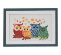 Permin Kit de broderie au point de croix Motif chouette