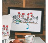 Permin Kit de broderie au point de croix Motif de poulet