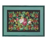 Permin Kit de broderie au point de croix Motif roses et fuchsia