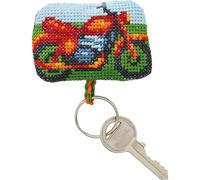 Permin Kit de broderie au point de croix Porte-clés Moto Compté