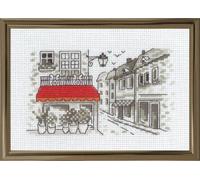 Permin Kit de point de croix "Marquise rouge", motif à compter, 15x10cm, 13-1395