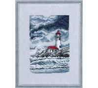 Permin Kit de point de croix "Phare", motif à compter, 26x35cm, 12-0166