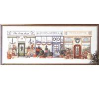 Permin Point de croix set "Centre Commercial Lin", motif à compter, 70x25cm, 70-1430