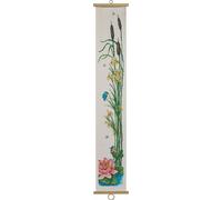 Permin Point de Croix Set "Eisvogel und Iris", modèle à compter, 16x95cm, 35-3174