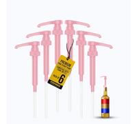 PERMINKS Lot de 6 pompes à sirop de qualité supérieure compatibles avec les bouteilles Torani de 750 ml, sirops Davinci - Distributeur de sirop sans déversement, sans obstruction pour vanille, cône de