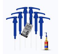 PERMINKS Lot de 6 pompes à sirop de qualité supérieure compatibles avec les bouteilles Torani de 750 ml, sirops Davinci - Distributeur de sirop sans déversement, sans obstruction pour vanille, cône de