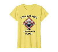 Permis De Conduire Idée Cadeau Humour Auto-École T-Shirt, Femme, Citron, 3XL