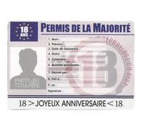 permis humoristique spécial 18 ans - sud trading cd4663 Multicolore G