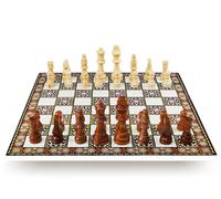 Permlmutt Optique Échec Échiquier 36,5 Cm. Avec Massif Bois Figurines D'Échecs