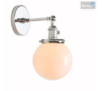 Permo - applique murale Vintage en verre blanc lait, Luminaire classique pour Loft, chambre à coucher, lampe de chevet, décor de noël, E27