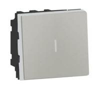 Permutateur 10AX 250V~ Easy-Led Mosaic - 2 modules - Alu - 079221L - Legrand