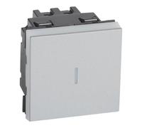 Permutateur 10AX 250V~ Easy-Led Mosaic - 2 modules - Alu - 079221L - Legrand