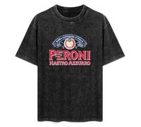 Peroni Nastro Azzurro Italian Beer Black T-Shirt Printed Tee Graphic Top for Men Unisex Shirt XXL