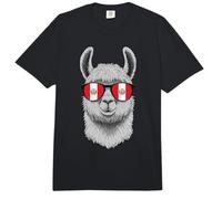 Pérou Alpaga Portrait Lunettes de Soleil Drapeau péruvien Fierté péruvienne Comfort Colors Adult Heavyweight T-Shirt